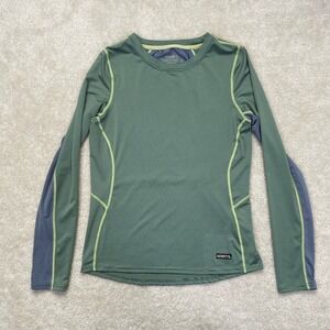 Kerrits Balance Base Layer Top Womens S Green Striped Performance Riding